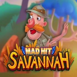 Mad Hit Savannah slot logo by RubyPlay at Kingmaker Casino
