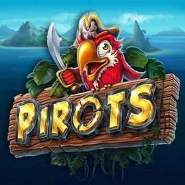 Pirots slot logo by ELK Studios at Kingmaker Casino